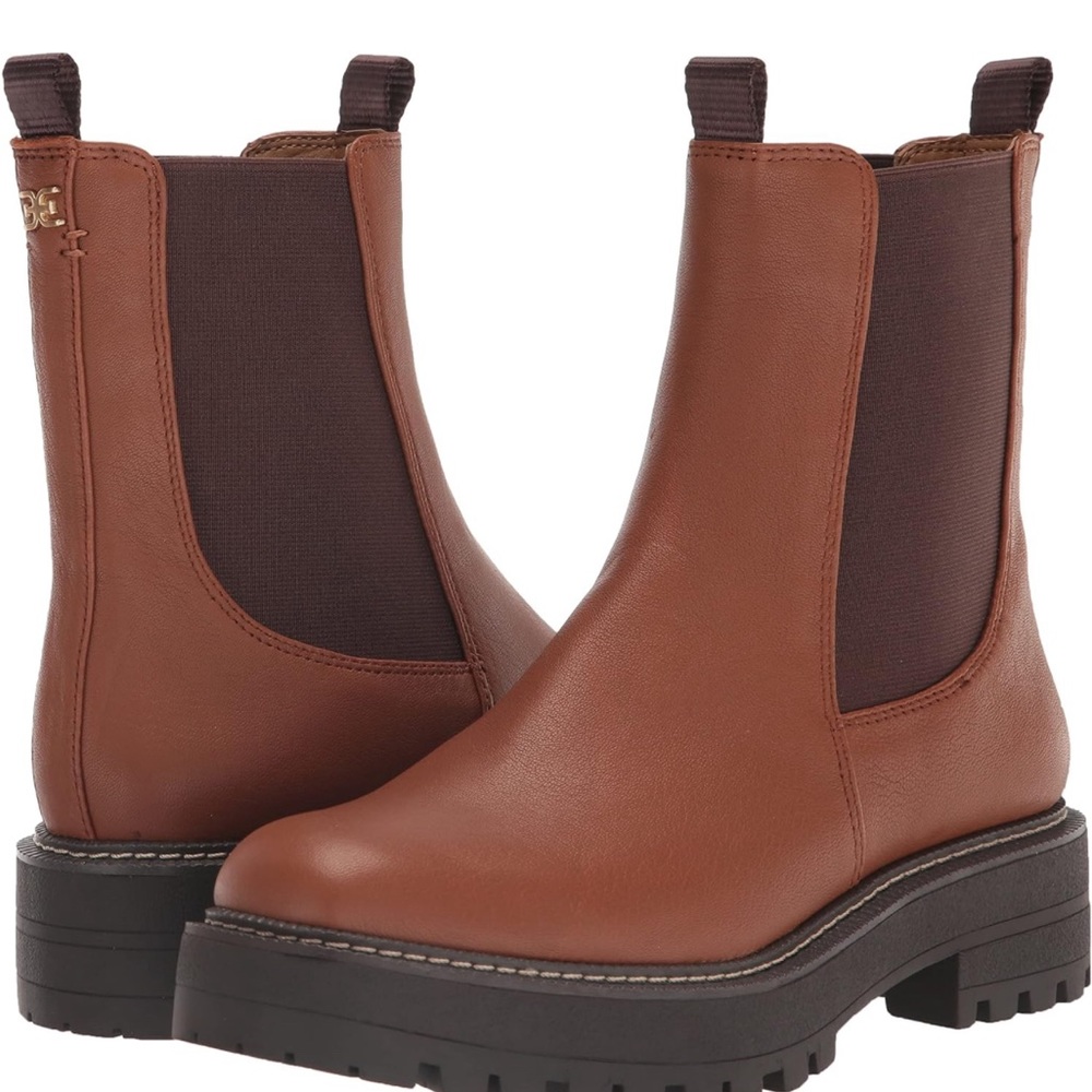 Sam Edelman brown and black combat boots sz 8.5